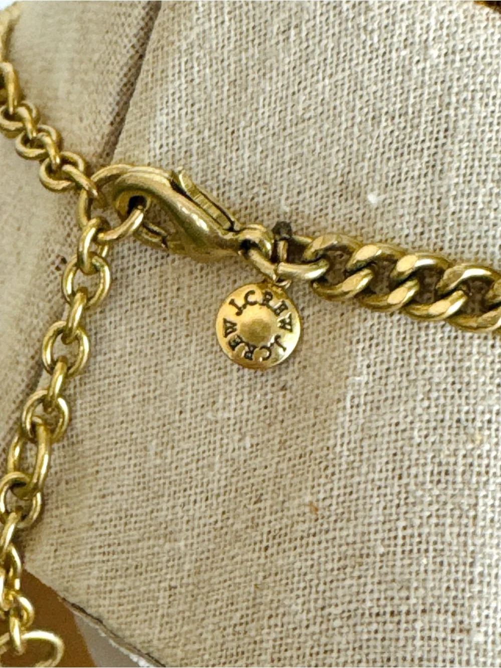 J.Crew Teal Crystal Rhinestone Floral Statement Necklace Gold Tone